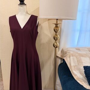 Calvin Klein Deep Burgundy Midi Dress